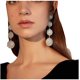 thumbnail image 5 of Pendientes HUOGUO Fashion para mujer con forma de círculo con diamantes de imitación plateados, 5 of 5