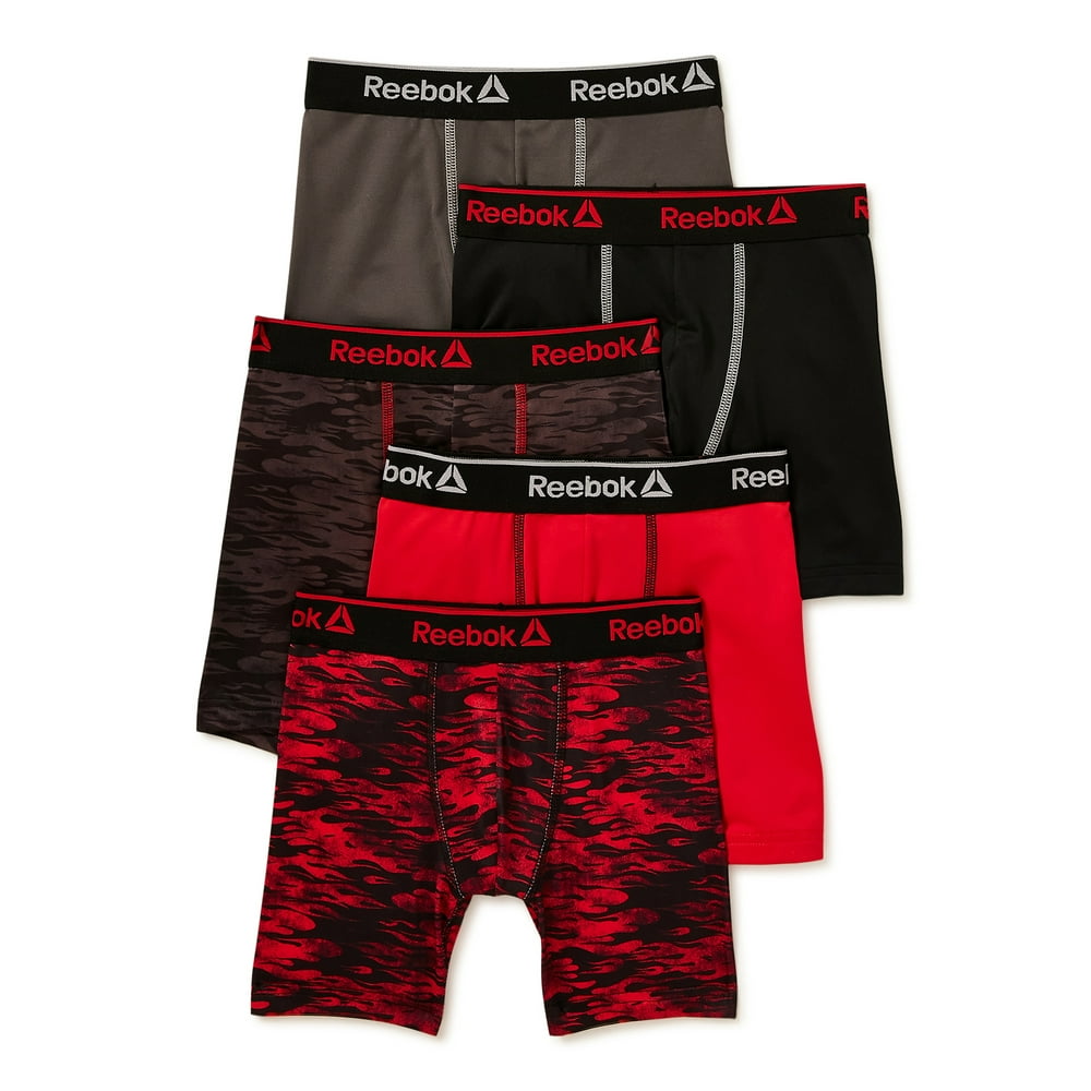 Reebok - Reebok Boys' Performance Boxer Briefs, 5 Pack, Sizes S-XL ...