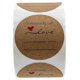 thumbnail image 3 of Pack of 500 kraft paper stickers, labels, round, self-adhesive, homemade with love, gift stickers, gift stickers for baking, gift bags, cards, envelop, 3 of 5