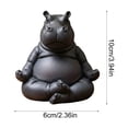 thumbnail image 4 of XIBUFE 2026 New Hippo Figurine Yoga Statue Meditation Hippopotamus Gifts for Lovers Women Mother'S Day Knick Knacks Shelf Office Home Decor Zen Room Decoration Desk Accessories Hippo Gifts, 4 of 4