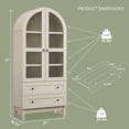 thumbnail image 6 of SinCiDo Arched Kitchen Pantry Storage Cabinet, 71" Tall Wood Pantry Shelves with 2 Doors & 2 Large Drawers for Dining Room Living Room, 6 of 7