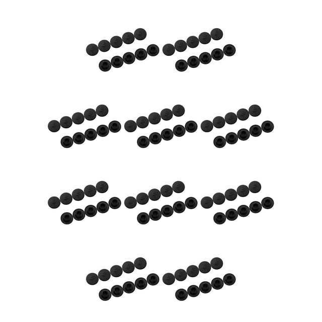 Eigraketly 10X pernos hexagonales para bicicleta, tapas de tornillo resistentes al desgaste, juego de pernos y tuercas antipolvo, práctico juego M6,negro 10piezas