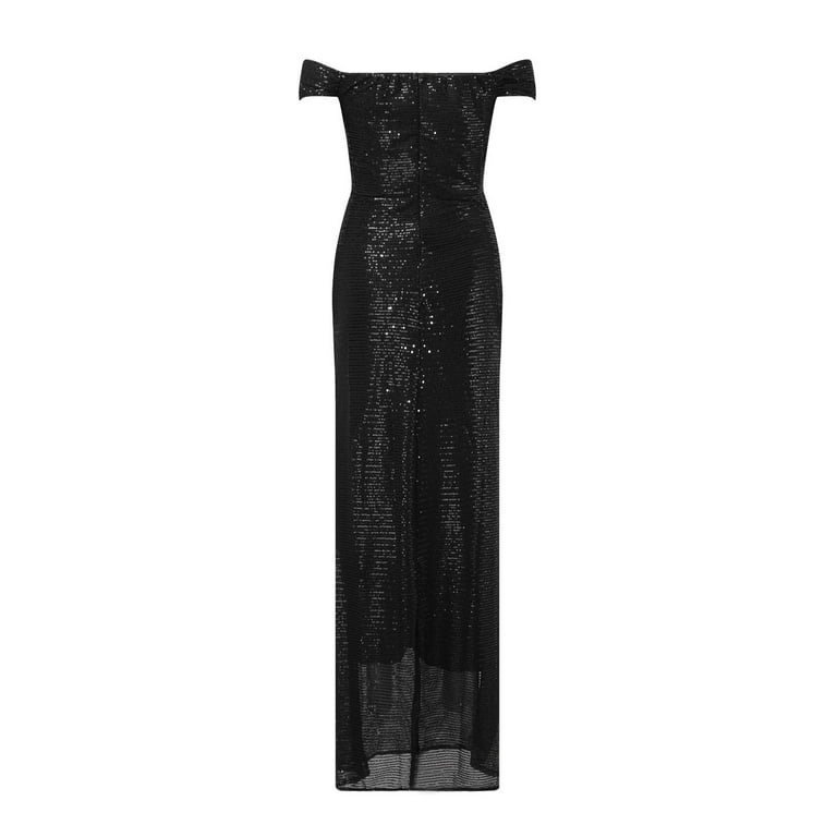 sequins falling off dress Dress with Sequins and Asymmetric Waist Slit – Gattinolli by Marwan