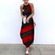 thumbnail image 2 of Día de la Independencia Mujer Verano Casual Sin Mangas Cuello Halter Tirante Falda Abertura Maxi Vestido Estampado Pompotops qwe13630, 2 of 4