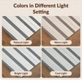 thumbnail image 7 of Design&I 8'x10' Washable Area Rug Sleek Flatweave Pet Friendly Striped Farmhouse Front Ticking Varied Band Widths Borders Minimalist for King Size Bedroom, Under Bed, 7 of 7