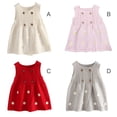 thumbnail image 4 of URMAGIC Toddler Fall Sweater Skirt Kids Sleeveless Button Knit Sweater Dresses Girl Cardigan Waistcoat, 4 of 4