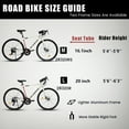 thumbnail image 6 of Ambifirner Road Bike, 16-Speed Outdoor Bike Disc Brakes, 700C Racing Bike for Men Light Weight Aluminum Frame ,Racing Bike City Commuting Road Bicycle, 6 of 10