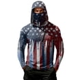 thumbnail image 3 of 4Th of July Mens Hoodies, UV Protection Hoddie Cloth, 250Th Anniversary Long Sleeve Shirts, Patriotic Fishing Swearshirts for Men, Independence Day Party Favor Gifts Blue Size: L, 3 of 6