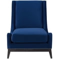thumbnail image 5 of Contemporary Modern Urban Designer Living Room Lounge Club Lobby Accent Side Chair, Velvet Fabric, Navy Blue, 5 of 7