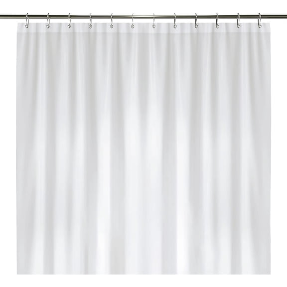LiBa PEVA 8-gauge Bathroom Shower Stall Curtain Liner, Heavyweight Waterproof, White, 72" W x 84" H