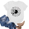 thumbnail image 4 of WEAIXIMIUNG T-Shirt d'Été pour Femmes Saint-Valentin Motif Mignon T-Shirt Ample Col Rond Manches Courtes Hauts Décontractés, 4 of 4