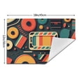 thumbnail image 3 of XMXT 1 Pcs Woven Placemats, Colorful Retro Print Stain Resistant Anti-Skid Placemat for Kitchen Table, 12 x 18 inches, 3 of 6
