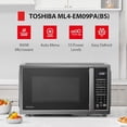 thumbnail image 2 of Open Box – TOSHIBA ML4-EM09PA Small Countertop Microwave Oven, 0.9 Cu. Ft., 900W, Black Stainless Steel*** FREE SHIPPING GTA***, 2 of 6