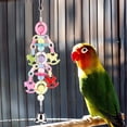 thumbnail image 3 of Bird Perch,Colorful Beads Bell Bird Parrot Perch Bird Bite Toy Exceptional Reliability, 3 of 14