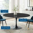 thumbnail image 5 of Lippa 60" Round Artificial Marble Dining Table, 5 of 7