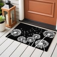 thumbnail image 4 of Entryway Rug 2'x3', White Dandelion Small Rug for Kitchen Bathroom Door Mat Indoor Entrance, Spring Flowers Botanical Vintage Black Non-Slip Area Rugs Floor Mats Carpet Front Door Rugs, 4 of 8