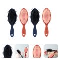 thumbnail image 4 of Miangastore Rounded Comb Design Airbag Hairbrush Black 4Pcs 6.9x2.2x1.2in, 4 of 8
