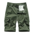 thumbnail image 2 of Herrnalise Mens Work Shorts 9" Work Pants for Mens Portable Phone Charge Shorts Multi Pokets Cargo Shorts Comfy Cotton blend Shorts Olive Green, 2 of 3