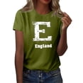 thumbnail image 4 of NAMTYQX Summer Blouses for Women 2025 mit Print Breathable Lightweight Casual Short Sleeve Crewneck Graphic Loose Fit Oversized Tops for Women 2025 Army Green Size 2XL, 4 of 5