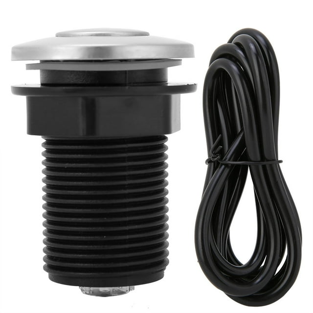 Botón de autobloqueo para desechos de basura, manguera neumática incluida Kit de interruptor de aire automático de 32 mm