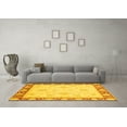thumbnail image 3 of Ahgly Company Machine Washable Indoor Rectangle Oriental Yellow Traditional Area Rugs, 7' x 10', 3 of 4