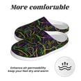 thumbnail image 6 of Daiia Neon Mardi Gras Print Women’s Fuzzy Slippers Memory Foam Lightweight House Shoes Cozy Loafer Flannel House Shoes-40/41, 6 of 7