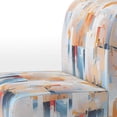 thumbnail image 4 of Designart « Symmetrical Abstractions Peach Blue Elegance » Fauteuil d'Appoint Rembourré Cubisme Pêche - Fauteuil Moderne pour Salon, 4 of 7