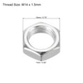 thumbnail image 2 of Uxcell M14x1.5 Steel Hex Nuts Zinc Plated Hardware Nuts Screw Bolt Fasteners 7mm Height 10 Pack, 2 of 4