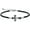 Leather Chain, variant on Blessed Cross Bracelet 925 Sterling Silver Black Cross Flower Adjustable Link Bracelet Faith Christian Religious Jewelry Gift for Women Men, 6.5 Inches to 8.5 Inches