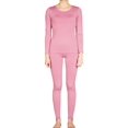 thumbnail image 1 of LAVRA Womens Microfiber Long Johns Thermal Underwear Two Piece Set -Small-Dusty Rose, 1 of 2