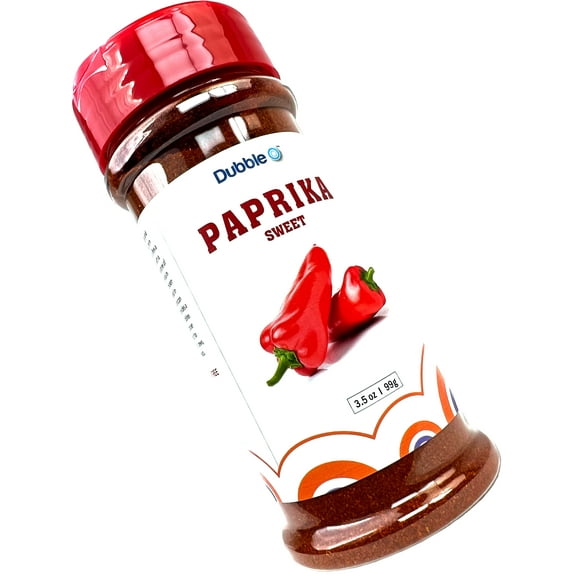 Ground Sweet Paprika Powder - 3.5 oz.  ⦾  Non GMO, Kosher, Halal, and Gluten Free  ⦾  Dubble O Brand