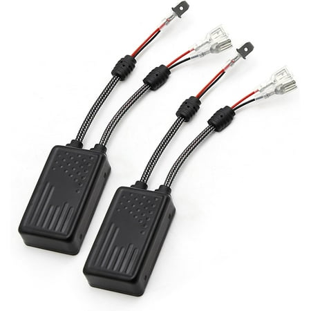 

WCX H1 H3 Canbus Decoder Anti Flicker Harness LED Headlight Bulbs Resistor Error Free Resistor Pack of 2 (H1/H3)-0614