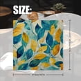 thumbnail image 2 of Bahomeck Napkins Set Of 4 Reusable Washable Square Fabric Dining Table Napkins Weddings Party Dinner Decor,18*18 Inch,Watercolor Leaves In Teal And Gold, 2 of 3