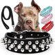 thumbnail image 1 of Collar de perro de cuero con tachuelas y correa CHAO Talla ÚNICA con luz LED, 1 of 5
