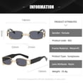 thumbnail image 4 of Gafas de sol Gafas de sol Gafas retro Montura estrecha Gafas 4 Protección para dorado, 4 of 8