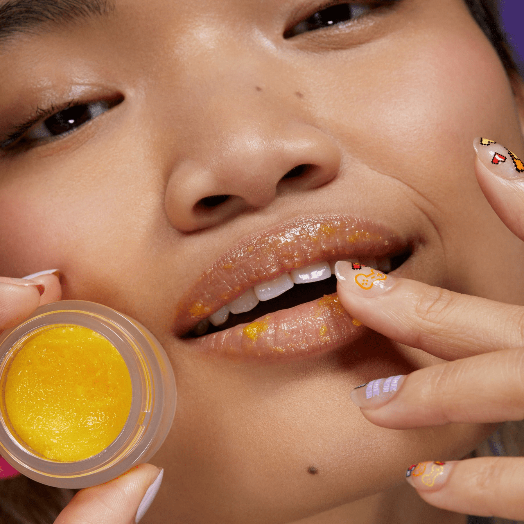 Lottie London, Sweet Lips Balm & Scrub, Mango Sorbet, 9g