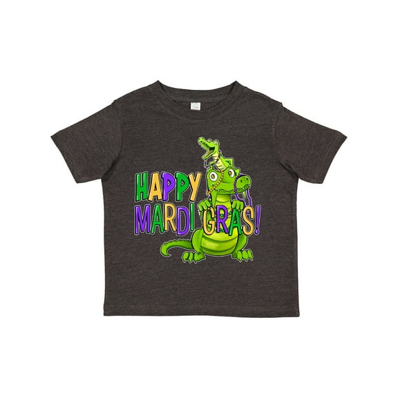 Inktastic Happy Mardi Gras Big and Little Alligators with Beads Boys or Girls Toddler T-Shirt