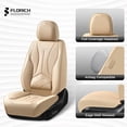 thumbnail image 6 of FLORICH Leather Car Seat Covers, Waterproof Front Seat Covers for Cars, Automotive Seat Protector Fit for Most Car SUV Truck, Beige, 6 of 8