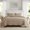 Beige, variant on White Cloud Queen Size Quilt Set, Tan Lightweight Farmhouse Bedspread, Rustic Country Coverlet, Taupe Camel Soft Bedding, Thin Comforter for All Season - 3 Pieces, 90x90 inches