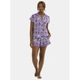 thumbnail image 2 of Disney Women's Nightmare Before Christmas Printed Notched Top and Shorts Pajama Set, 2-Piece, Sizes XS-3X, 2 of 5