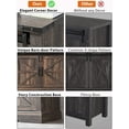 thumbnail image 3 of OKD 58" Wide TV Stand for TVs up to 65+ inch, Wood Farmhouse Entertainment Center with Barn Door, Dark Rustic Oak, 3 of 8