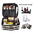 thumbnail image 2 of FORMRS Travel Makeup Bag Large Capacity Train Case Cosmetic Organizer with Adjustable Dividers, Light Gray Bears, 2 of 8