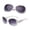 White, variant on Women's Retro Plastic Sunglasses for Summer, Vintage Cat Eye UV400 Protection Shades, Fashion Oval Frame Eyewear with Gradient Lenses,Black
