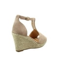 thumbnail image 2 of Judith-36 Women's Open Toe T Strap Ankle Strap Espadrille Wedge Sandals, 2 of 2