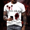 thumbnail image 2 of Camisetas de Manga Corta para Hombre, Impresión de la Carta Casual Blusa de Cuello Redondo, Camiseta de Poliéster Deportiva de Moda, 2 of 4