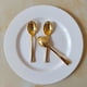 thumbnail image 2 of Ounissouiy 24 unids/set juego de cucharas ligeras y portátiles para almacenamiento conveniente utensilios de cocina cubiertos cubiertos cucharas Mostrada cuchara de oro 9.8CM, 2 of 6