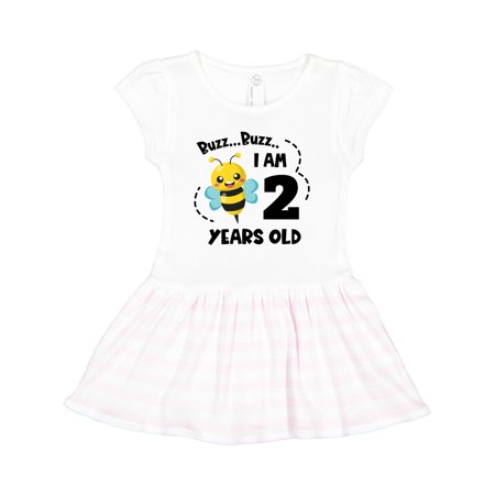 

Inktastic Buzz Buzz I Am 2 Years Old Cute Bee Gift Toddler Girl Dress