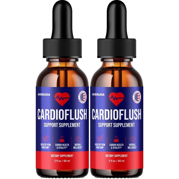 CardioFlush Drops – Cardio Flush Advanced Formula Drops Natural Blend Liquid Supplement, 2 Pack, 2 Month Supply