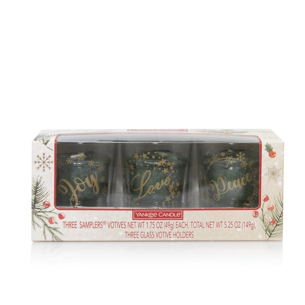 Yankee Candle 3Pack Votive/Votive Holder Holiday Gift Set