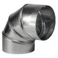thumbnail image 2 of DyGTyX 2 Pack 5'' Diameter - 90° Degree Adjustable Elbow - 30 Gauge Galvanized - Crimped End Connection, 2 of 2